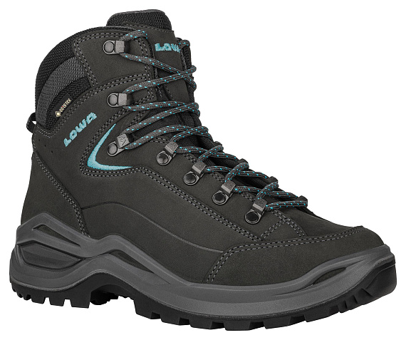 Ботинки женские Lowa Renegade Evo Gtx Mid W Asphalt/Turkis - Фото 3 большая