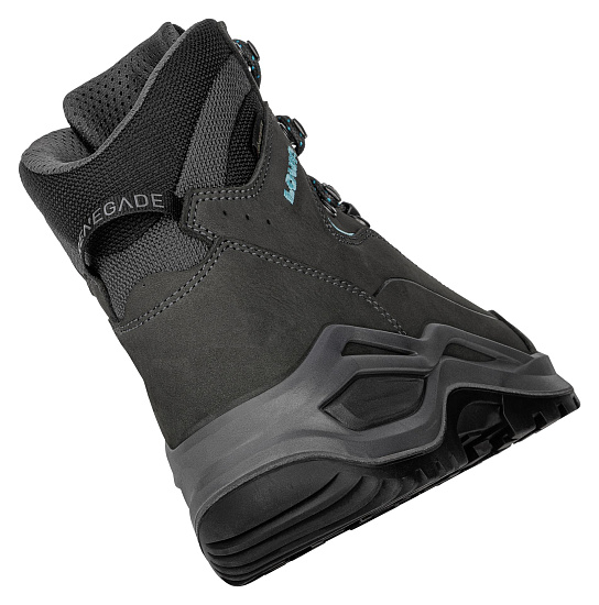 Ботинки женские Lowa Renegade Evo Gtx Mid W Asphalt/Turkis - Фото 5 большая