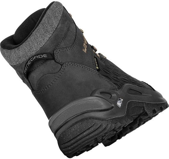 Ботинки женские Lowa Renegade Warm Gtx Mid Black/Champagne - Фото 4 большая