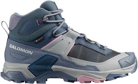 Ботинки женские Salomon X Ultra 5 Mid Gtx Spellbound/Monument/Dusky Orchid - Фото 1 большая