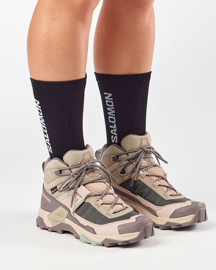 Ботинки женские Salomon X Ultra 5 Mid Gtx Iron/Desert Tan/Green Milieu - Фото 7 большая