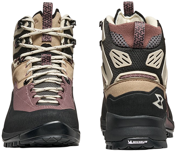 Ботинки женские Garmont Akron Mid Gtx Taupe Brown/Taupe Rose - Фото 3 большая