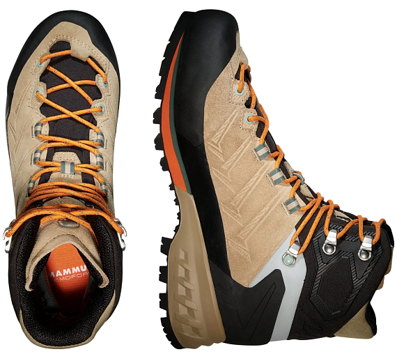 Ботинки женские Mammut Kento Tour High Gtx Savannah/Dark Tangerine - Фото 8 большая