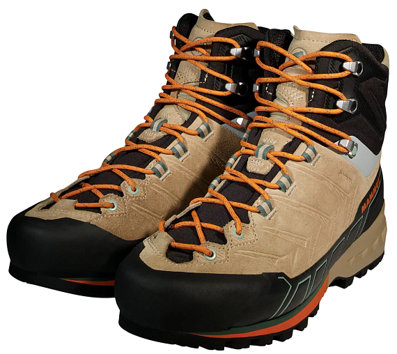 Ботинки женские Mammut Kento Tour High Gtx Savannah/Dark Tangerine - Фото 2 большая