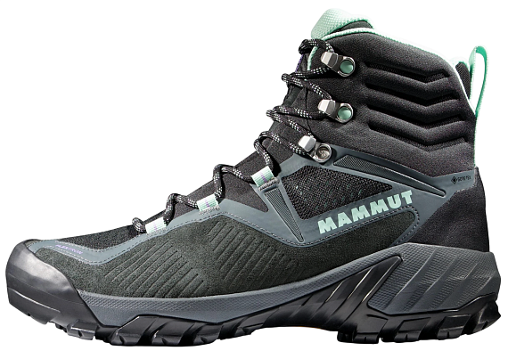 Ботинки женские Mammut Sapuen High Gtx Dark Steel/Neo Mint - Фото 2 большая