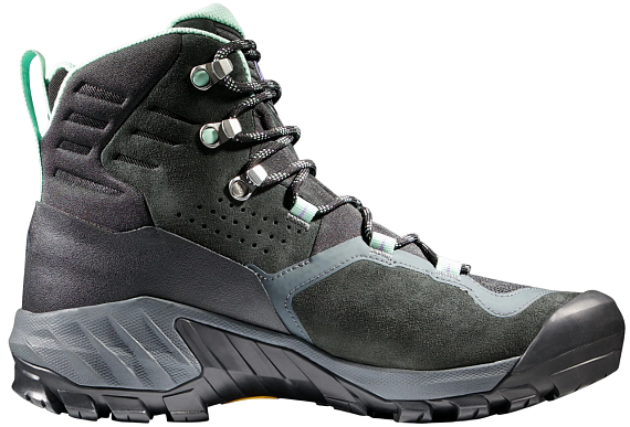Ботинки женские Mammut Sapuen High Gtx Dark Steel/Neo Mint - Фото 3 большая
