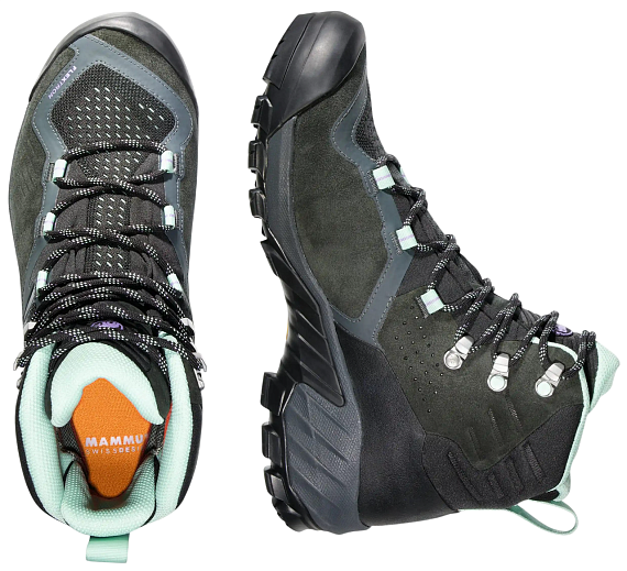 Ботинки женские Mammut Sapuen High Gtx Dark Steel/Neo Mint - Фото 5 большая