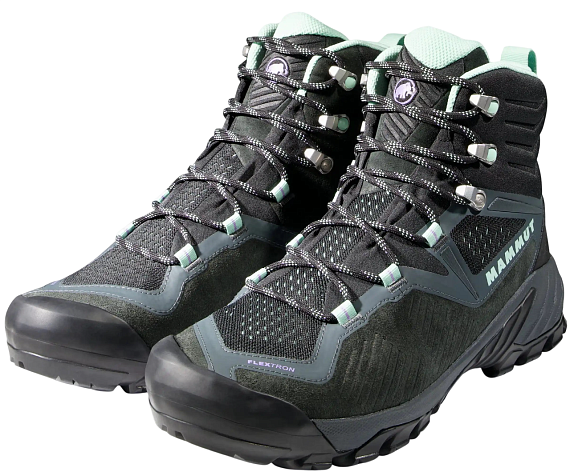 Ботинки женские Mammut Sapuen High Gtx Dark Steel/Neo Mint - Фото 7 большая