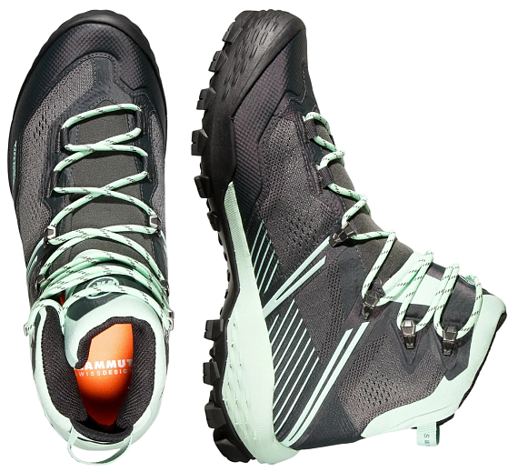 Ботинки женские Mammut Ducan II High Gtx Steel/Neo Mint - Фото 7 большая