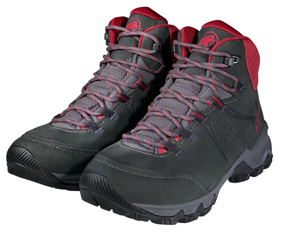 Ботинки женские Mammut Nova IV Mid Gtx Black/Blood Red - Фото 2 большая