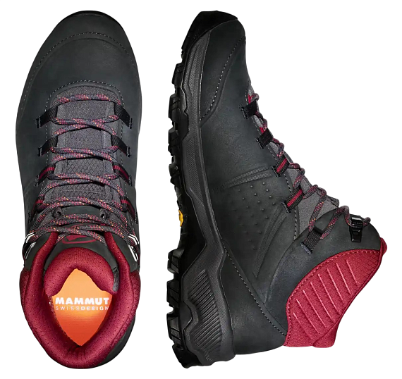 Ботинки женские Mammut Nova IV Mid Gtx Black/Blood Red - Фото 4 большая