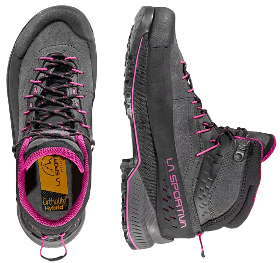 Ботинки женские La Sportiva TX4 Evo Mid Gtx Carbon/Springtime - Фото 4 большая
