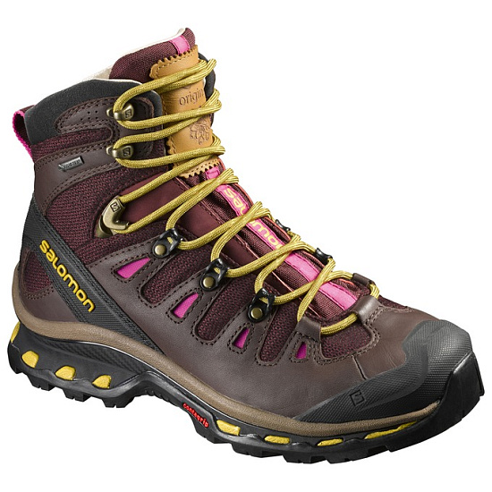 Ботинки женские Salomon Quest Origins 2 GTX Pinot Noir/Bitter Choc/Maize - Фото 1 большая