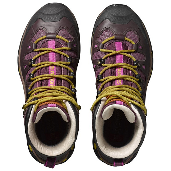 Ботинки женские Salomon Quest Origins 2 GTX Pinot Noir/Bitter Choc/Maize - Фото 3 большая