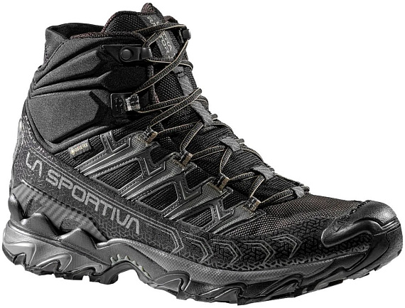 Ботинки женские La Sportiva Ultra Raptor II Mid Gtx Black/Reflective - Фото 4 большая