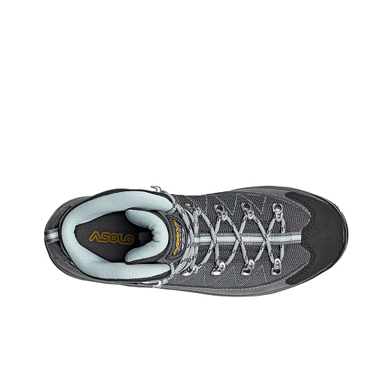 Ботинки женские Asolo Finder GV Grey/Gunmetal/Pool Side - Фото 7 большая
