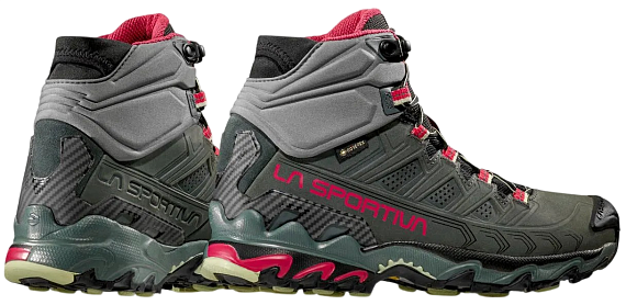 Ботинки женские La Sportiva Ultra Raptor II Mid Leather Gtx Charcoal/Cerise - Фото 5 большая