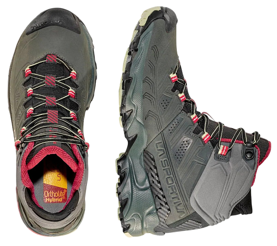 Ботинки женские La Sportiva Ultra Raptor II Mid Leather Gtx Charcoal/Cerise - Фото 4 большая