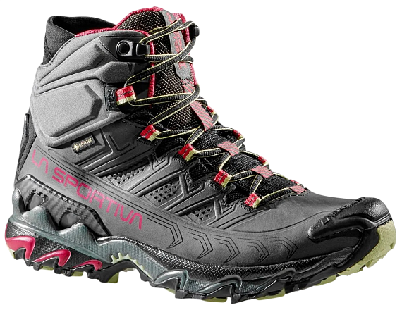 Ботинки женские La Sportiva Ultra Raptor II Mid Leather Gtx Charcoal/Cerise - Фото 2 большая