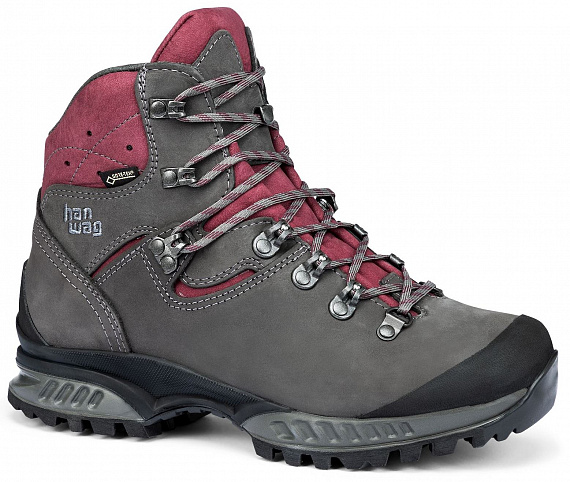 Ботинки женские Hanwag Tatra II Wide GTX Asphalt/Dark Garnet - Фото 1 большая