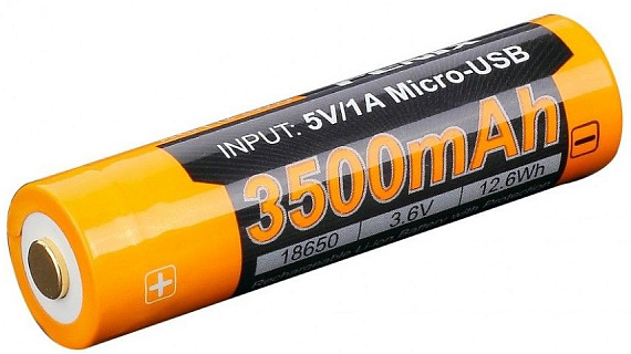 Аккумулятор Fenix 18650 3500 мАч Li-ion USB - Фото 1 большая