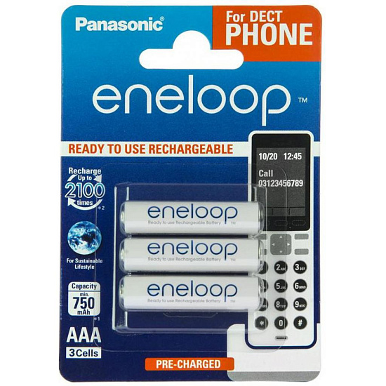 Аккумулятор Panasonic Eneloop AAA 750mAh NI-MH - Фото 1 большая