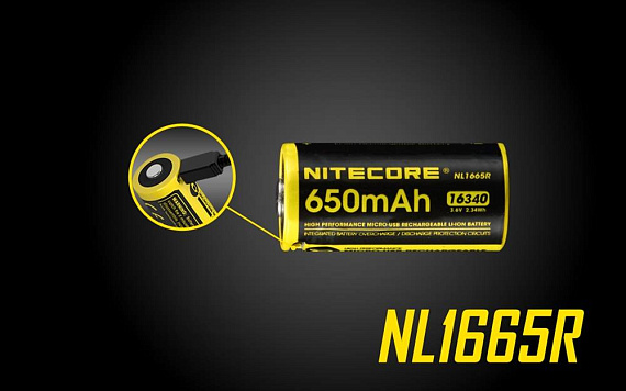 Аккумулятор Nitecore NL1665R USB - Фото 2 большая