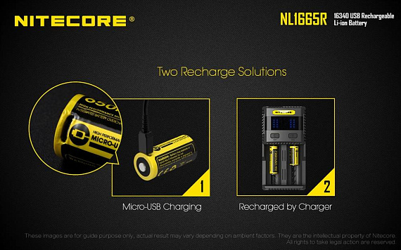Аккумулятор Nitecore NL1665R USB - Фото 4 большая