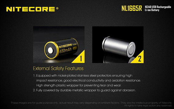 Аккумулятор Nitecore NL1665R USB - Фото 8 большая