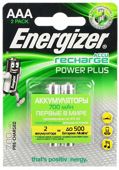 Аккумуляторы Energizer Power Plus AAA 700 мАч - Фото 1 большая