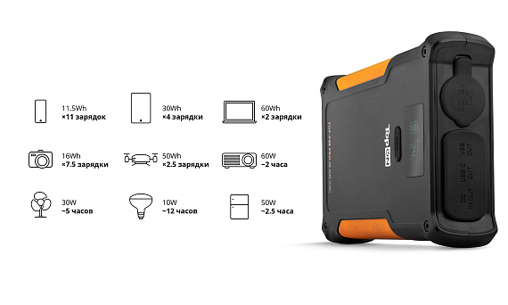 Аккумулятор TopOn Top-X38Pro Чёрный - Фото 4 большая