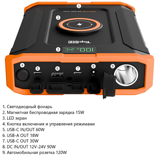 Аккумулятор TopOn Top-X60 - Фото 3 большая