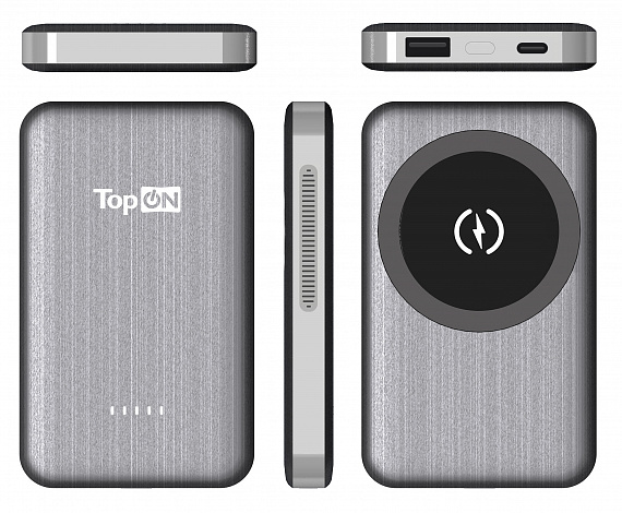 Аккумулятор TopOn Top-M10 10000мАч (37Wh) Белый - Фото 5 большая