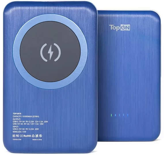 Аккумулятор TopOn Top-M10B Cиний - Фото 1 большая