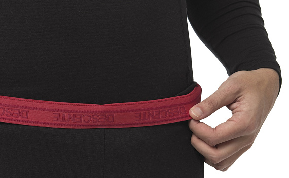 Кальсоны мужские Descente Base Layer Bottom Black/Electric Red - Фото 2 большая