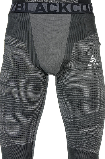 Кальсоны мужские Odlo Bottom Pant Performance Blackcomb Черный/Серый - Фото 3 большая