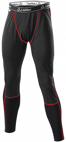 Кальсоны мужские Loffler Windstopper Transtex Light Black/Red - Фото 1 большая