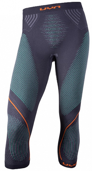 Кальсоны мужские UYN 3/4 Evolutyon Uw Medium Charcoal/Green/Orange Shiny - Фото 1 большая