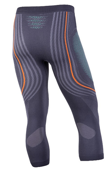 Кальсоны мужские UYN 3/4 Evolutyon Uw Medium Charcoal/Green/Orange Shiny - Фото 2 большая