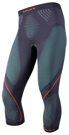 Кальсоны мужские UYN 3/4 Evolutyon Uw Medium Charcoal/Green/Orange Shiny - Фото 3 большая