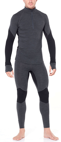 Кальсоны мужские Icebreaker 260 Zone Leggings Jet Hthr/Black - Фото 4 большая