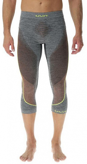 Кальсоны мужские UYN Ambityon Uw Medium Melange Black Melange/Orange/Yellow - Фото 2 большая