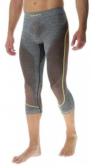 Кальсоны мужские UYN Ambityon Uw Medium Melange Black Melange/Orange/Yellow - Фото 4 большая