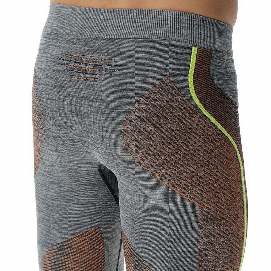 Кальсоны мужские UYN Ambityon Uw Medium Melange Black Melange/Orange/Yellow - Фото 6 большая