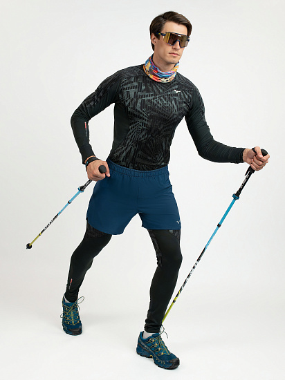 Кальсоны мужские Mizuno Virtual Body G4 Long Tight Black - Фото 7 большая