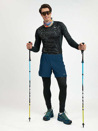 Кальсоны мужские Mizuno Virtual Body G4 Long Tight Black - Фото 8 большая