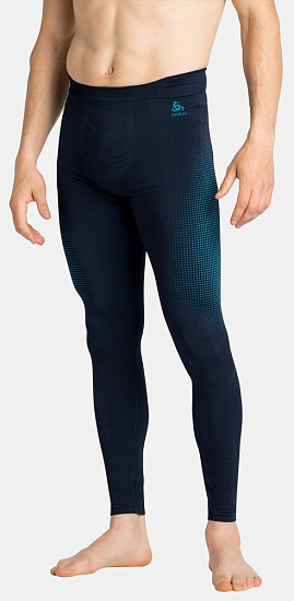 Кальсоны мужские Odlo Performance Warm Eco Dark Sapphire/Stunning Blue - Фото 3 большая