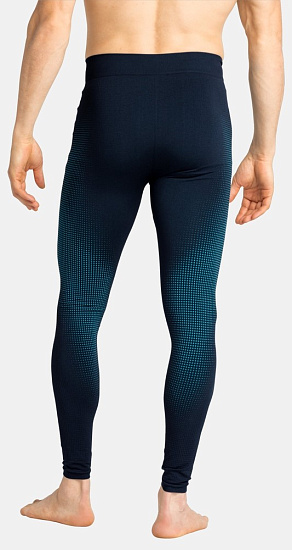 Кальсоны мужские Odlo Performance Warm Eco Dark Sapphire/Stunning Blue - Фото 4 большая
