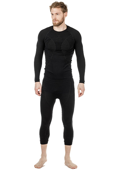 Кальсоны мужские X-Bionic Apani 4.0 Merino 3/4 Black/Black - Фото 3 большая