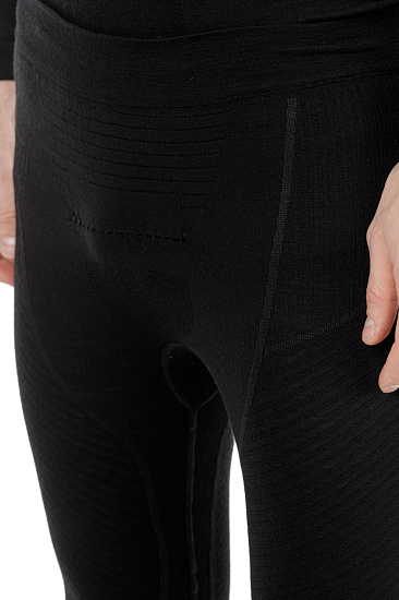 Кальсоны мужские X-Bionic Apani 4.0 Merino 3/4 Black/Black - Фото 4 большая